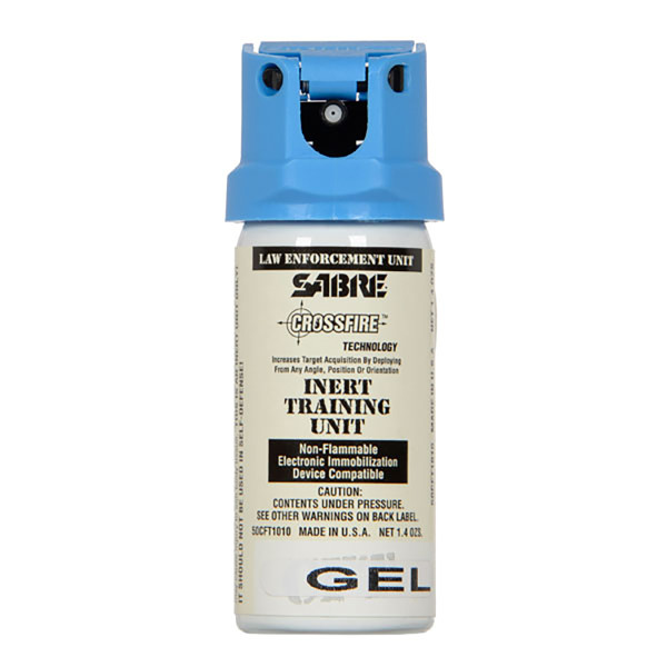 SABRE Inert 1.4 oz Crossfire Gel (MK-2), 42 mL Practice Pepper Gel with Flip Top Safety, Duty Belt Canisters